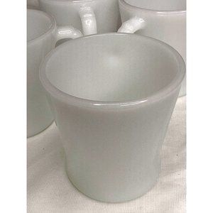Vintage Fire King Milk Glass Mugs Anchor Hocking Coffee Tea Cup D Handle Gift 4